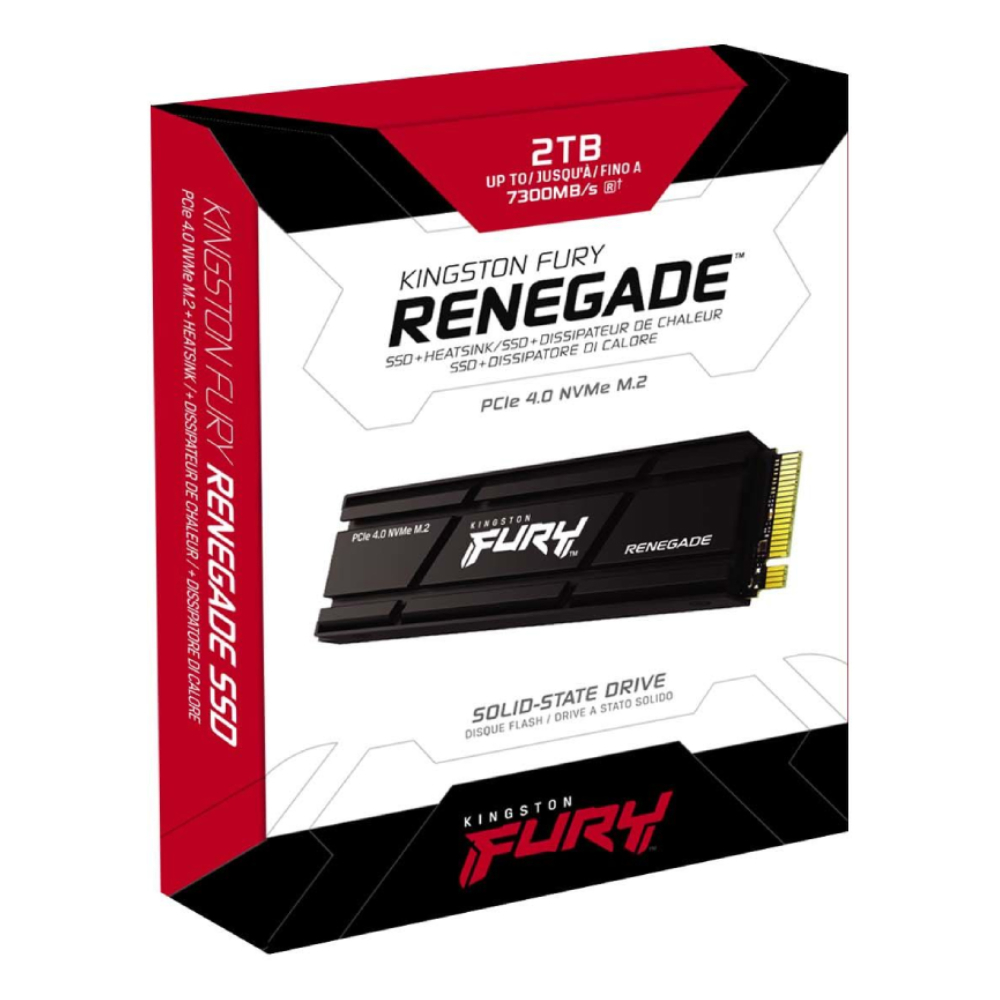 Kingston 2TB Fury Renegade Gen4x4 NVMe Heatsink M 2 2280 SSD 7300MB