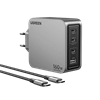 UGREEN Nexode Pro 160W GaN 100W Kablolu Type-C QC PD 3xUSB-C, 1xUSB-A  Uzay Grisi Hızlı Şarj Cihazı
