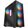 Everest FACED V1 550W Tempered Glass USB 3.0 Mesh Rainbow ATX Siyah Kasa