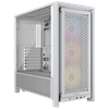 CORSAIR FRAME 4000D RS ARGB AIRFLOW Tempered Glass USB 3.2 Type-C Beyaz Mid Tower Kasa
