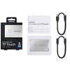 SAMSUNG 1TB  T7 Touch USB 3.2 2,5  Gümüş Taşınabilir SSD (1050MB Okuma / 1000MB Yazma)	