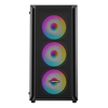 Rampage BETA MESH 650W 80+ 12cm ARGB Fan Temperli Camlı Mid-T Siyah Gaming Kasa