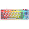 Rampage YORU TKL Beyaz/Gri Type-C Bağlantılı OUTEMU Red Swich Q Mekanik RGB Gaming Klavye
