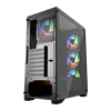 PowerBoost PB-PS5847B 600W USB 3.0 Tempered Glass Mesh RGB Fanlı ATX Mid Tower Gaming Kasa