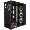 Everest FACED V1 550W Tempered Glass USB 3.0 Mesh Rainbow ATX Siyah Kasa
