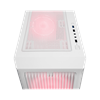 Rampage PROLIX 650W 80+ ARGB Fan Manyetik Temperli Camlı Mesh ATX Mid Tower Beyaz Gaming Kasa
