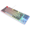 Rampage YORU TKL Beyaz/Gri Type-C Bağlantılı OUTEMU Red Swich Q Mekanik RGB Gaming Klavye