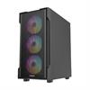 FAZEON F1 650W 80+ Bronze Tempered Glass Mesh 4x Rainbow Fanlı USB 3.0 mATX Bilgisayar Kasası