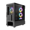 FAZEON F1 650W 80+ Bronze Tempered Glass Mesh 4x Rainbow Fanlı USB 3.0 mATX Bilgisayar Kasası