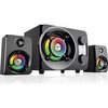 Rampage RMS-G8 2+1 25W Bluetooth+USB-SD-FM Rainbow Siyah Led Işıklı Gaming Ses Sistemi