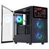 PowerBoost PB-P4367BB USB 3.0 LCD Mesh ARGB ATX Mid Tower Siyah Kasa