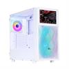 PowerBoost PB-P4367BW USB 3.0 LCD Mesh ARGB ATX Mid Tower Beyaz Kasa
