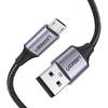 Ugreen USB to Micro USB 18W 2M Siyah Örgülü Hızlı Şarj Kablosu
