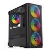 Rampage TRAPPER Tempered Glass 650W 80Plus Bronze Siyah ARGB Gaming Kasa