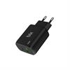 Bix 25W USB Type-C PD Çift Portlu Hızlı Şarj Cihazı Siyah