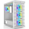 PowerBoost PB-GR222BW USB 3.0 Tempered Glass 7x RGB Fanlı ATX Beyaz Gaming Kasa