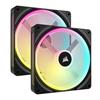CORSAIR iCUE LINK QX140 RGB 140mm PWM Siyah İkili Kasa Fanı