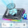 Juo Yeti 2200RPM RGB Işıklı Led Display Gaming Laptop Notebook Soğutucu Stand