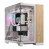 CORSAIR 6500X Tempered Glass Dual Chamber USB 3.2 Type-C Beyaz/Bambu Ağacı Mid Tower ATX Kasa
