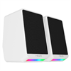 MIKADO MD-178 2.0 3W*2 RGB Aydınlatmalı USB + 3.5mm 5V Beyaz Hoparlör