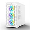 PowerBoost PB-GR222BW USB 3.0 Tempered Glass 7x RGB Fanlı ATX Beyaz Gaming Kasa