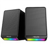 MIKADO MD-178 2.0 3W*2 RGB Aydınlatmalı USB + 3.5mm 5V Siyah Hoparlör