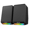 MIKADO MD-178 2.0 3W*2 RGB Aydınlatmalı USB + 3.5mm 5V Siyah Hoparlör