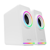 MIKADO MD-182 2.0 3W*2 RGB Aydınlatmalı USB + 3.5mm USB 5V Beyaz Hoparlör 