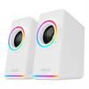 MIKADO MD-182 2.0 3W*2 RGB Aydınlatmalı USB + 3.5mm USB 5V Beyaz Hoparlör 