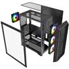 PowerBoost PB-PS5846B 600W USB 3.0 Tempered Glass Mesh 4x Rainbow Fanlı ATX Gaming Kasa