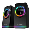 MIKADO MD-182 2.0 3W*2 RGB Aydınlatmalı USB + 3.5mm USB 5V Beyaz Hoparlör