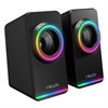 MIKADO MD-182 2.0 3W*2 RGB Aydınlatmalı USB + 3.5mm USB 5V Beyaz Hoparlör