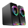 MIKADO MD-182 2.0 3W*2 RGB Aydınlatmalı USB + 3.5mm USB 5V Beyaz Hoparlör