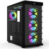 PowerBoost PB-GR222BB USB 3.0 Tempered Glass 7x RGB Fanlı ATX Siyah Gaming Kasa