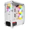Rampage ZUKO 600W 80 Plus Bronze Rainbow 4 Adet Fanlı Temper Camlı Beyaz Oyuncu Kasası
