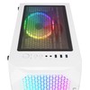 Rampage ZUKO 600W 80 Plus Bronze Rainbow 4 Adet Fanlı Temper Camlı Beyaz Oyuncu Kasası