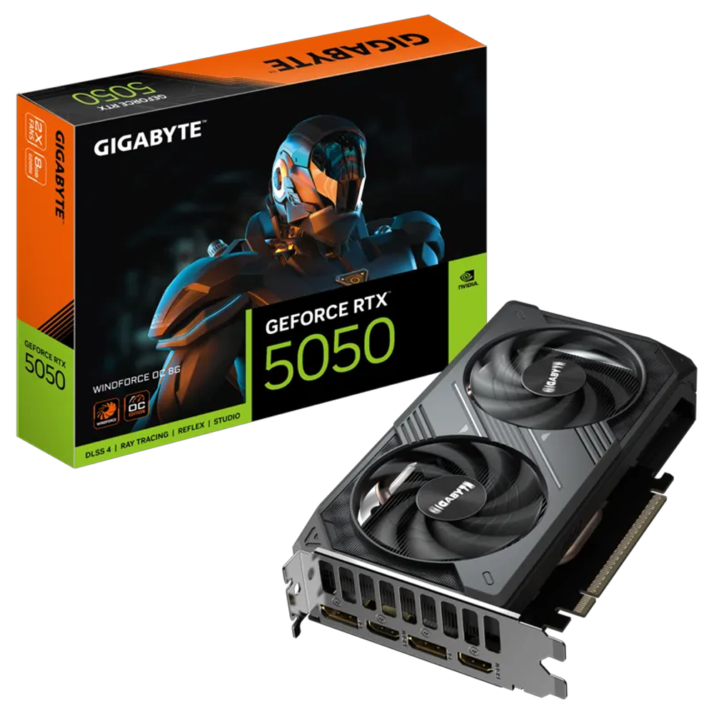 GIGABYTE GeForce RTX 5050 WINDFORCE OC 8G GDDR6 DLSS 4 128 Bit Ekran Kartı
