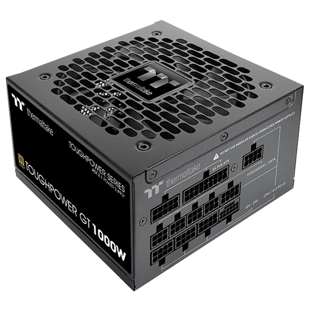 Thermaltake Toughpower GT 1000W 80+ Gold 120mm Gen 5.1 ATX 3.1 Full Modüler Fanlı Siyah PSU