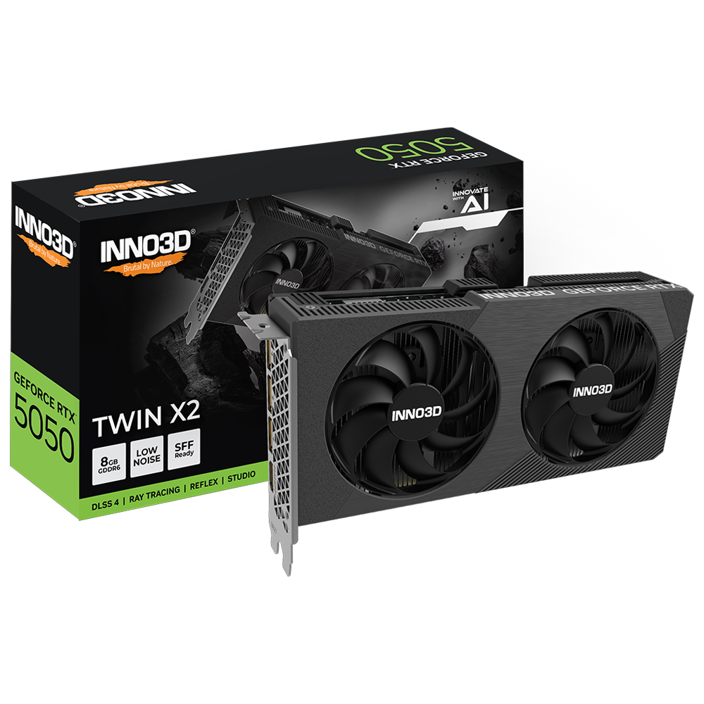 INNO3D GeForce RTX 5050 TWIN X2 8GB GDDR6 128Bit DLSS 4 Ekran Kartı