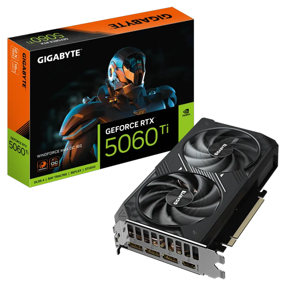 GIGABYTE GeForce RTX 5060 Tİ WINDFORCE MAX OC 16G GDDR7 DLSS 4 128 Bit Ekran Kartı