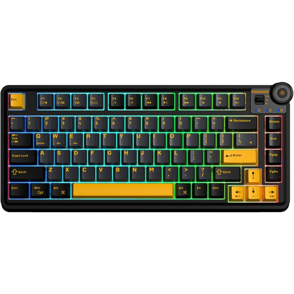 Aula AU75 3 Modlu RGB Mekanik TKL Seiya Switch Siyah Kablosuz Gaming Klavye 
