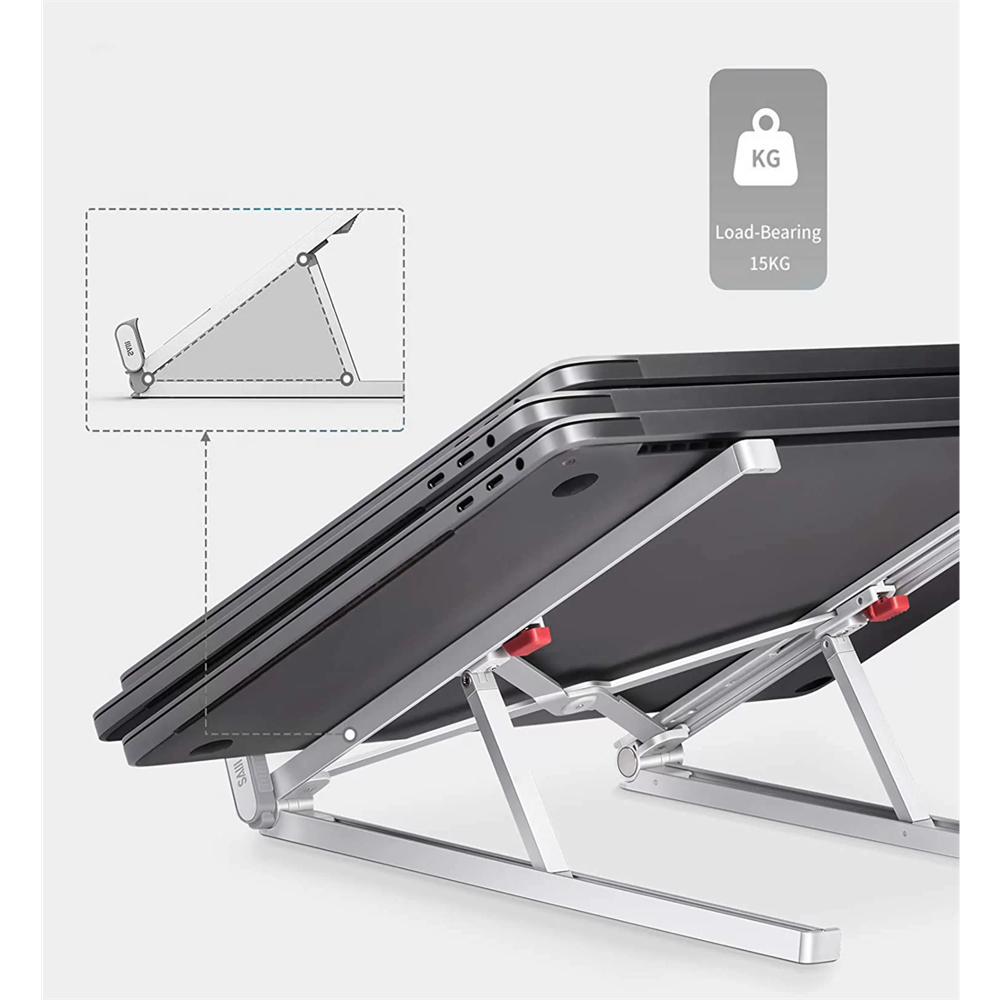 Bix Saiji X2 Taşıma Çantalı Alüminyum Beyaz Notebook Laptop Standı