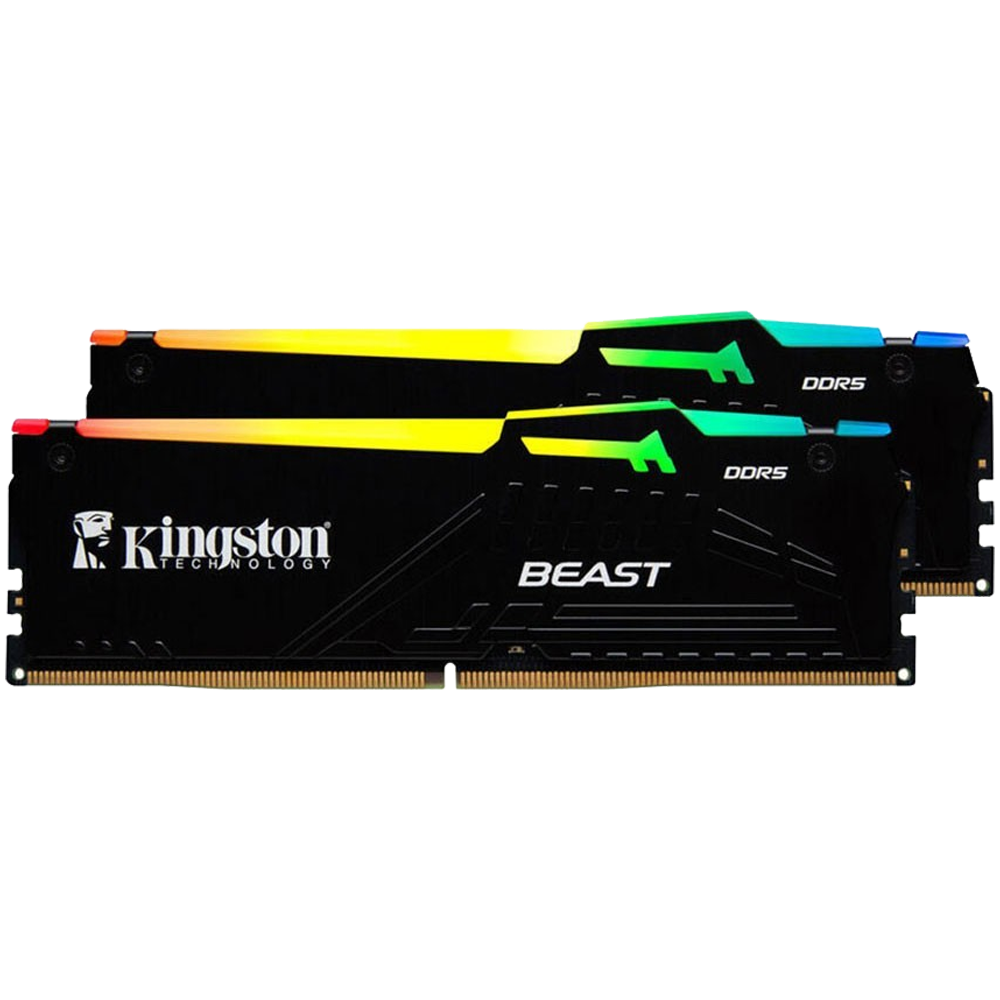Kingston 64GB(2x32) Beast Black RGB EXPO/XMP 6000MHz CL30 DDR5 Dual Kit Ram