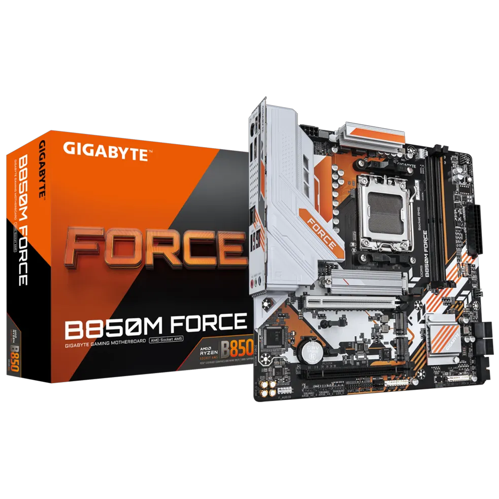 GIGABYTE B850M FORCE 9600MHz(OC) DDR5 Soket AM5 M.2 HDMI DP mATX Anakart