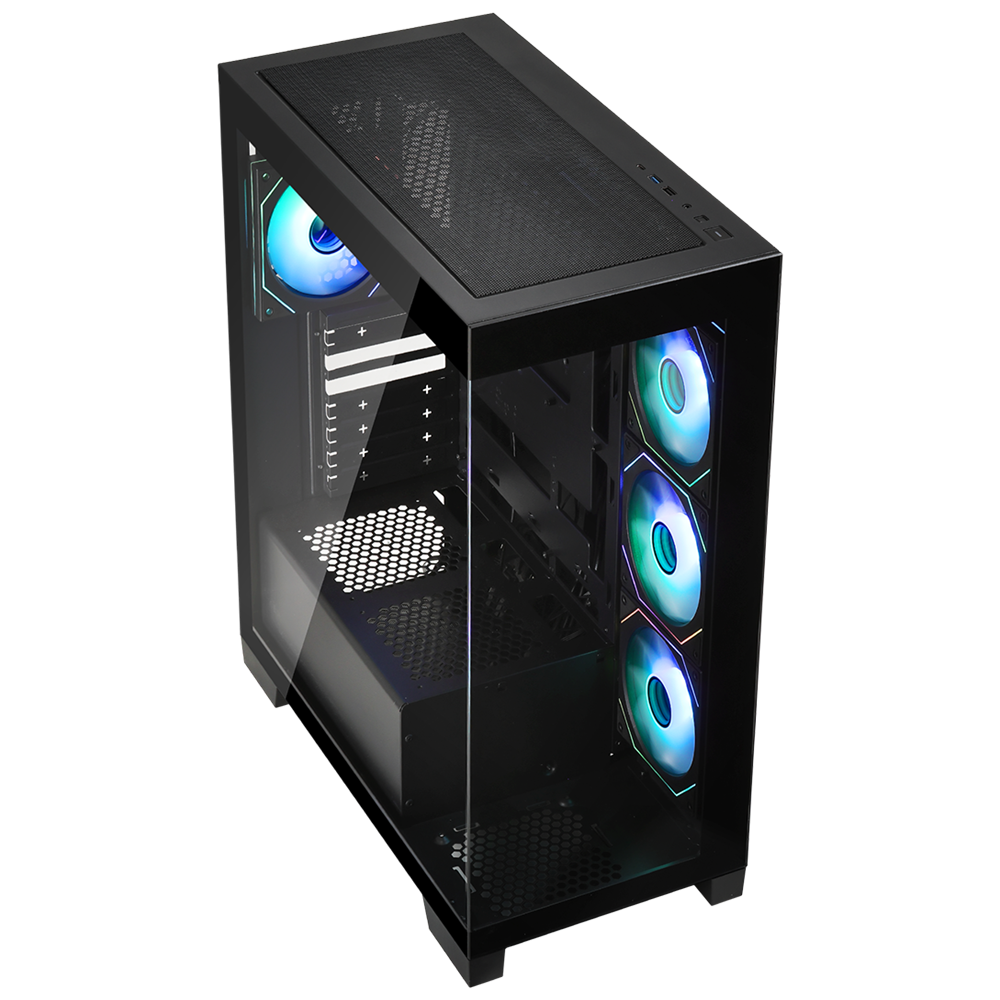 BitFenix W808 850W 80+ Bronze Tempered Glass ARGB USB 3.0 ATX Mid Tower Siyah Kasa
