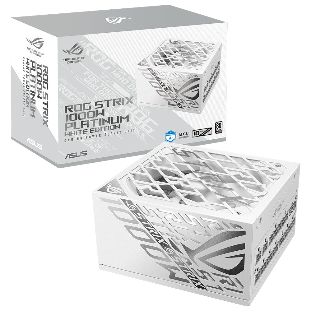 ASUS ROG STRIX 1000W 80+ Platinum ATX 3.1 Gen 5.1 Full Modüler Beyaz  PSU