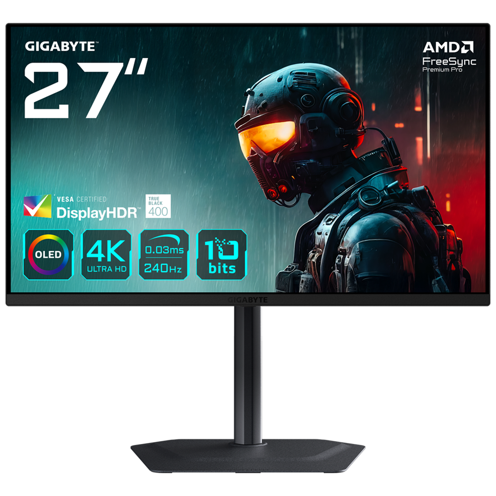 GIGABYTE MO27U2 27" 240Hz 0.03ms HDMI DP G-Sync FreeSync UHD HDR400 QD-OLED Gaming Monitör