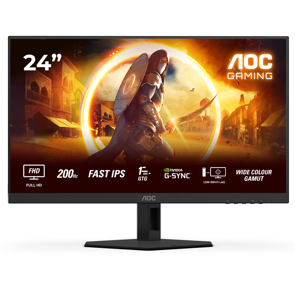 AOC 24G4HRE 23.8" 200Hz 0.5ms HDMI DP G-Sync AdaptiveSync HDR10 FHD Fast IPS Gaming Monitör