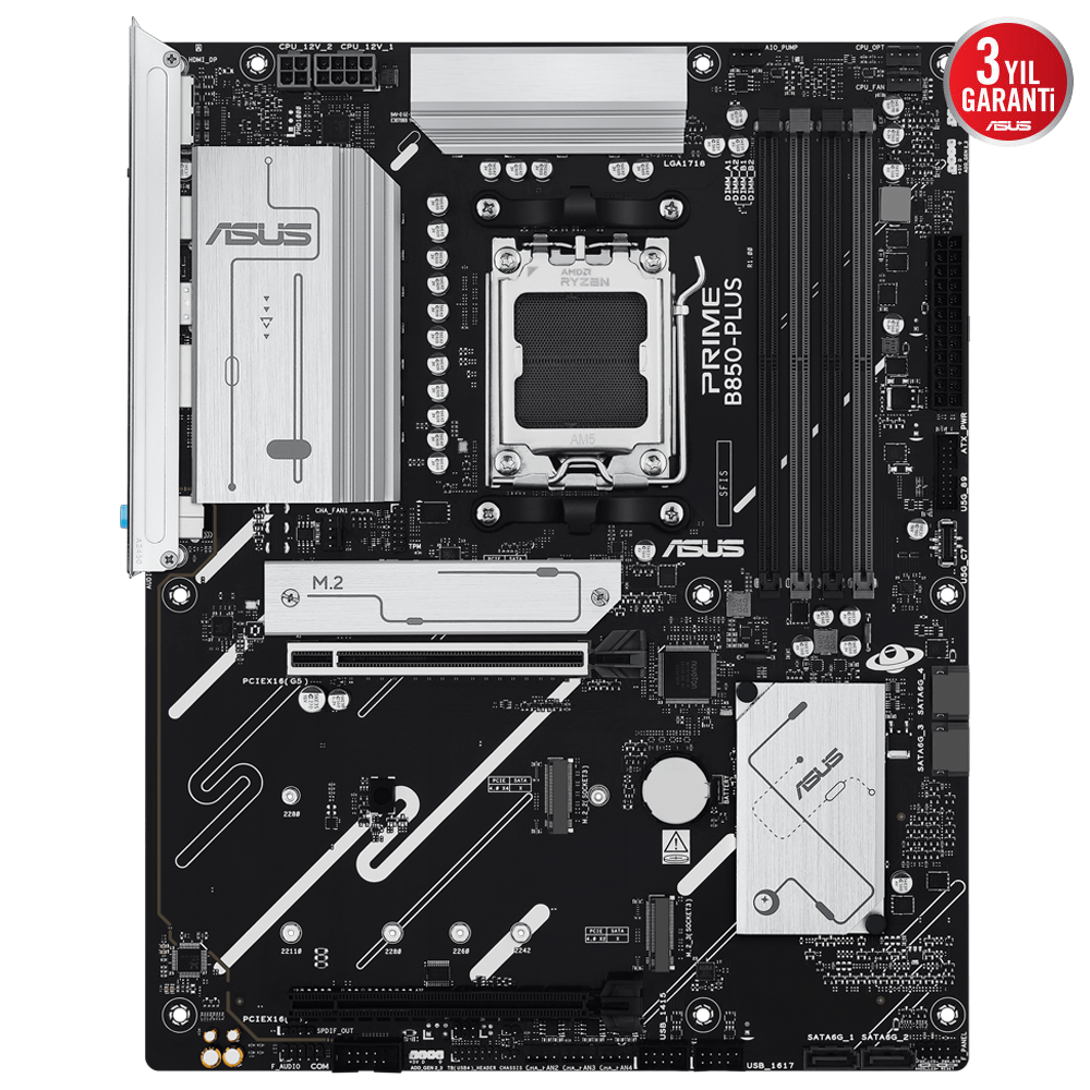 ASUS PRIME B850-PLUS-CSM 8000MHz OC DDR5 Soket AM5 M.2 HDMI DP ATX Anakart