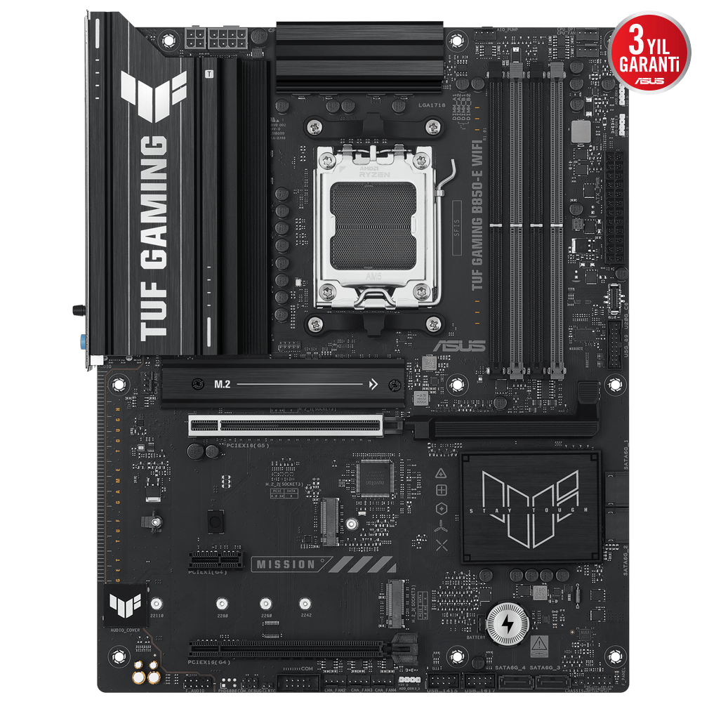 ASUS TUF GAMING B850-E WIFI 8000MHz DDR5 Soket AM5 M.2 HDMI DP ATX Anakart
